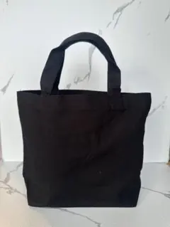 シンプル ミニキャンバス トートバッグ ブラック