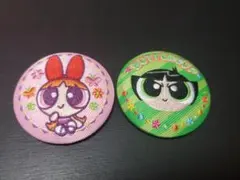 パワーパフガールズ　刺繍　缶バッジ