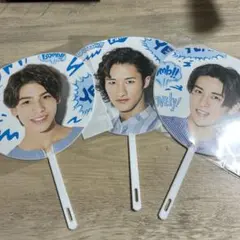 SnowMan ラウール、岩本照、目黒蓮サマパラ団扇