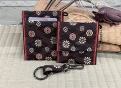 【３点セット】畳縁　ミニケース　カードケース　キーリング　新品　柄変更可