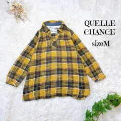 ケルチャンス チェックシャツ Mサイズ 長袖 イエロー 秋冬 カジュアル 562