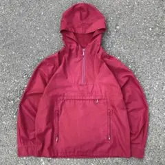 80s EDDIE BAUER マウンテンパーカー 黒タグ ワインレッド M