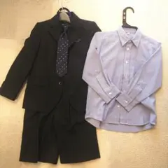 美品5点セットオリバーハウス 120 男の子 フォーマル 黒 結婚式　七五三