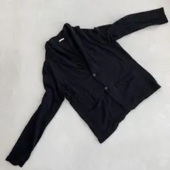 GU ジャケット コットン ブラック 長袖 カジュアル ポケット XLサイズ