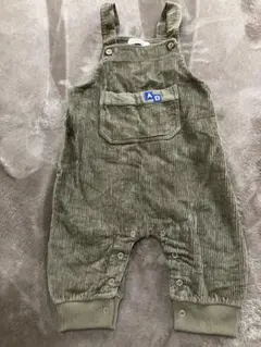 オリーブグリーン コーデュロイロンパース 90