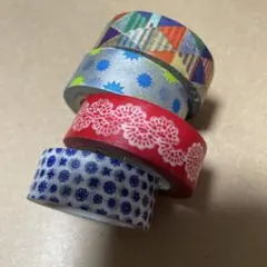 カモ井　マスキングテープ　mt レース丸　小花活字　まとめ売り　廃盤　4本セット