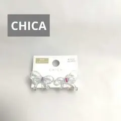 CHICA リボン 型 夏 イヤリング クリア ノンホールピアス アクセサリーのサムネイル