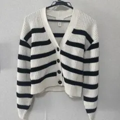 H&M ストライプ カーディガン XS