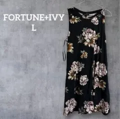 ✨美品FORTUNE+IVY 花柄ノースリーブワンピース 【L】可愛いワンピース
