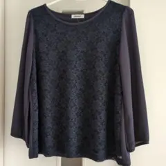 花柄レース 長袖シャツ Mサイズ七分袖