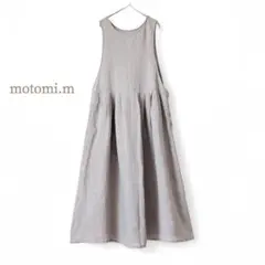 motomi.m モトミエム　リネン　ワンピース　麻　フード　プルオーバー motomi.m モトミエム リネン ワンピース 麻 フード プルオーバー