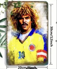 元コロンビア代表バルデラマ選手プレート