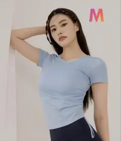 ゼクシィミックス　ライトブルー 半袖Tシャツ レディース Mサイズのサムネイル
