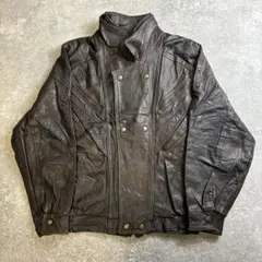 個性派古着 レザージャケット ブルゾン 雰囲気抜群 本革 短丈 vintage