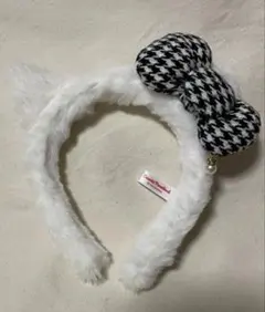 サンリオ キティー千鳥柄リボンカチューシャ