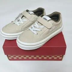 新品 VANS V3938K FINN(15-22)ベージュ/ブラウン