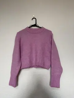 ZARA ピンククロップドニット