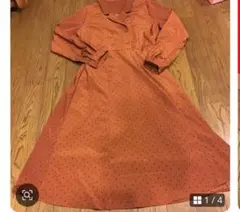 フリーズマートオレンジ ドット柄 ワンピース未使用に近い