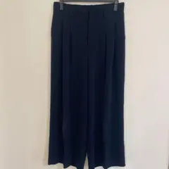 ユニクロ　ドレープワイドパンツ　ネイビー ワイドパンツ XLサイズ