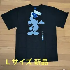 【新品】 Disney シルエット ミッキーマウス Tシャツ ブラック Lサイズのサムネイル
