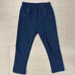 長ズボン パンツ 裏起毛 ブルー 100