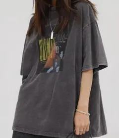 MASON PRINCE ビッグシルエットヴィンテージ加工ロックTシャツのサムネイル
