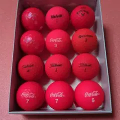 ゴルフボール　赤　12球