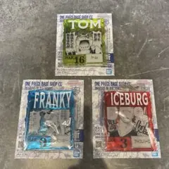 ワンピースベースショップくじアクリルブロックチャーム　フランキートムアイスバーグ