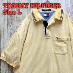 トミーヒルフィガー　ポロシャツ　90sフラッグタグ　ボーダー