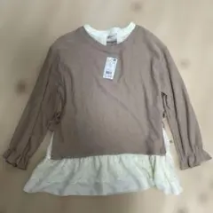 axes femme ベージュ レイヤードニット M