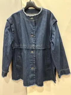 デニムジャケット フリンジ　Mサイズ　オーバーサイズ