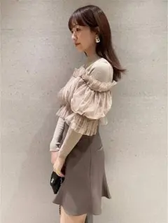 SNIDEL スナイデル ヘムフレアスカショーパン