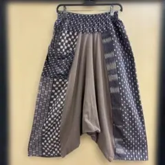 タマキニイメ タルンショートパンツ コットン サルエルパンツ グレー