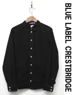 D580/ BLUE LABEL CRESTBRIDGE シャツ 黒染め 38のサムネイル