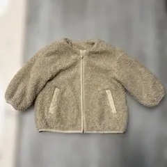 GU babyボアブルゾンベージュ ジャケット サイズ80ジーユージップアップ