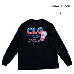 CHALLENGER チャレンジャー 長袖Tシャツ ロンT 黒 Lバックプリント