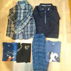 子供服　男の子　120ｃｍと130ｃｍ　ユニクロ　６点まとめ売り　中古品