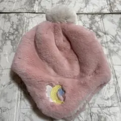 ニット帽　ピンク