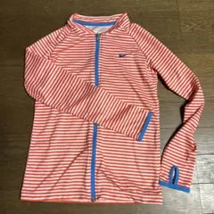 Nike ジップアップラッシュガード オレンジストライプ