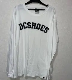DC SHOES 長袖Tシャツ　L ホワイト　コットン100% ロンT 長袖