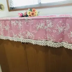 2way カフェカーテン　ピンク