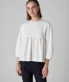 美品 トゥモローランド ボールジィ ペプラムブラウス ホワイト