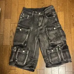 WEGO マルチカーゴデニムハーフパンツ Mサイズ サブカル　Y2K