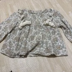 花柄フリル長袖シャツ 80 tete a tete
