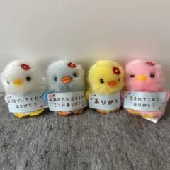 ひよこのおかげ メッセージひよこ 4体セット