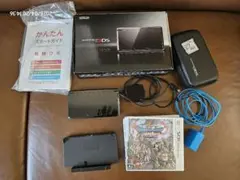 動作確認済 3DS コスモブラック 本体 おまけソフト5本・ACアダプタ2個付