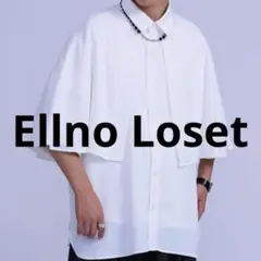 Ellno Loset 2wayケープ付きシャツ　半袖　ホワイト Mサイズ