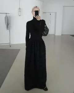 CLANE FRILL GATHER DOME SKIRT