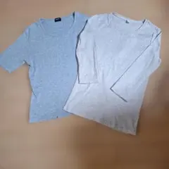 ユニクロプレミアコットンカットソー7部袖.半袖セット