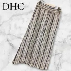 DHC 麻100% ストライプ ロングスカート S リネン ナチュラルのサムネイル